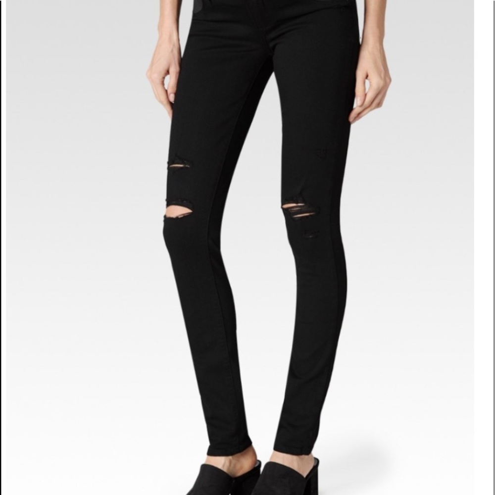 NWOT Paige Verdugo ankle destructed black jeans - Picture 2 of 11